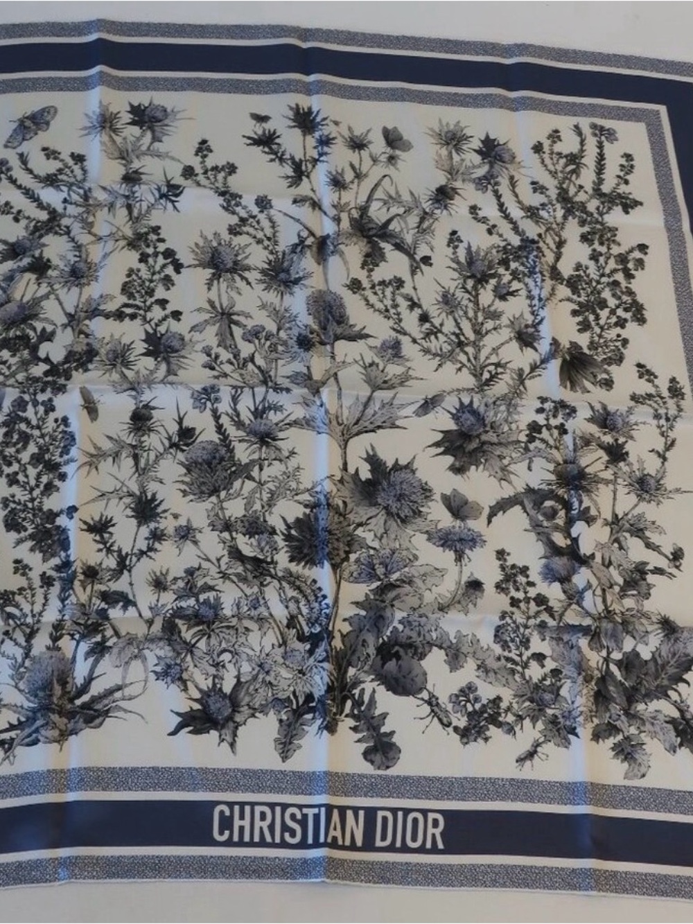 NIB Women’s Dior Chardon 90 100% Silk Pietro Ruffin Floral Square Scarf - Picture 3 of 6